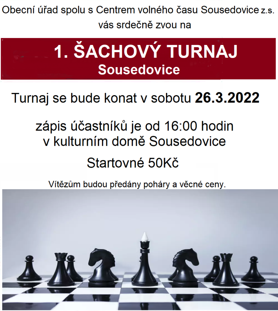 1. Šachový turnaj Sousedovice