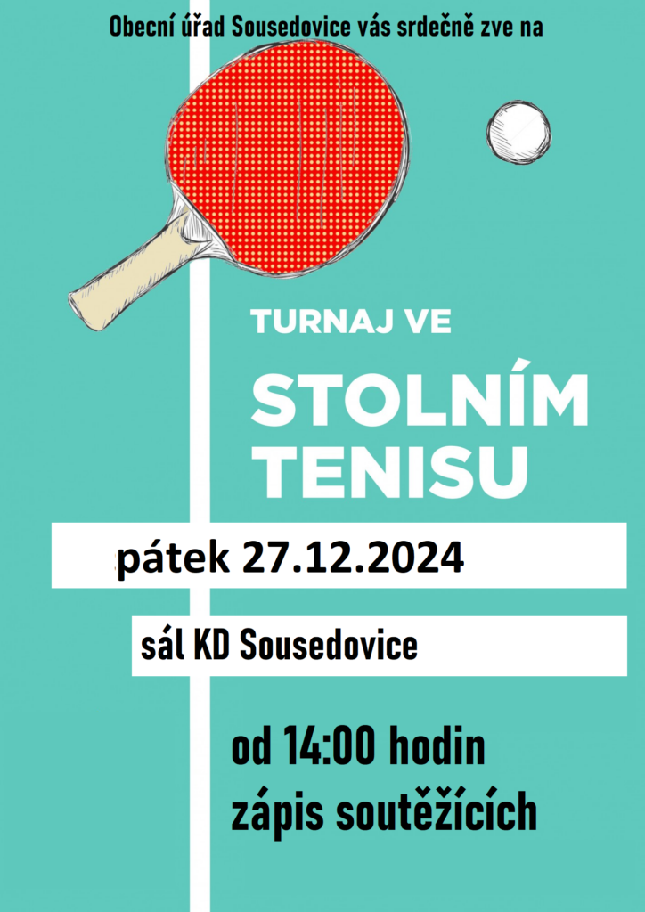 Turnaj ve stolním tenisu 27.12.2024