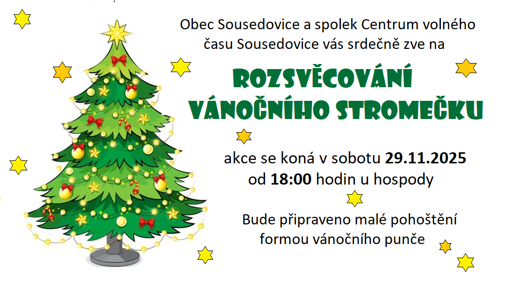 Rozsvěcování vánočního stromečku 29.11.2025