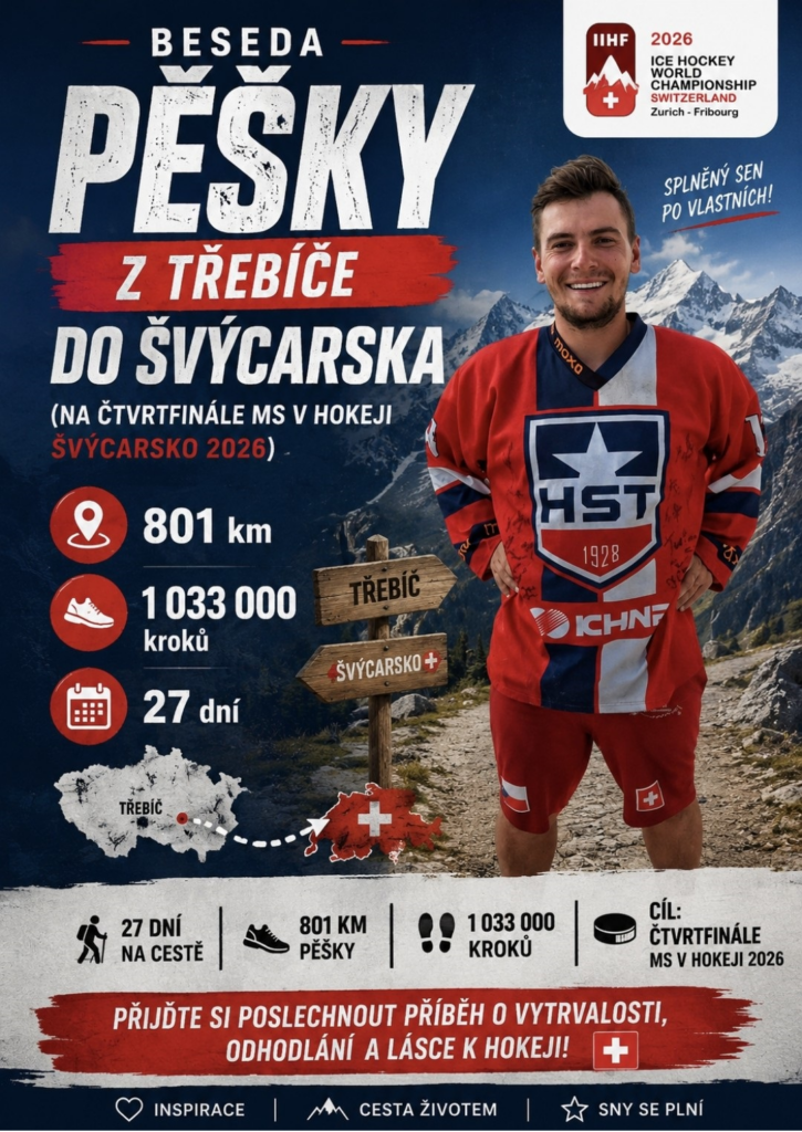 Cestovatelská beseda- "Z Třebíče do Švýcarska" dne 14.11.2026