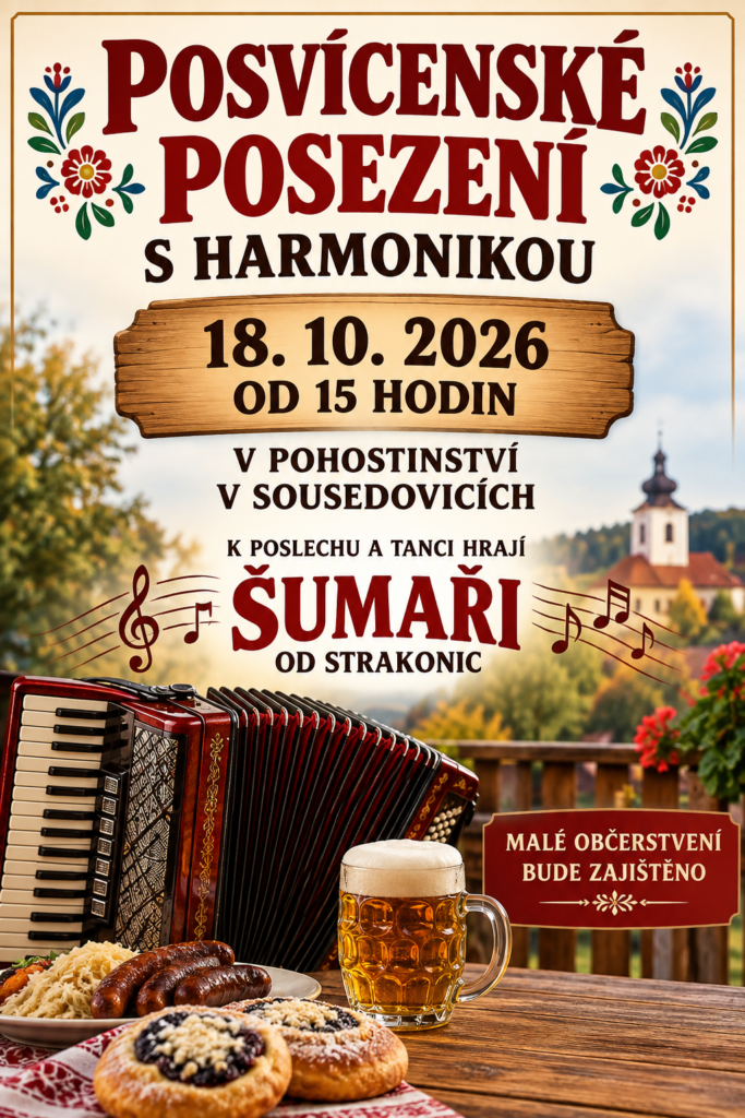 Posvícenské posezení s harmonikou 18.10.2026